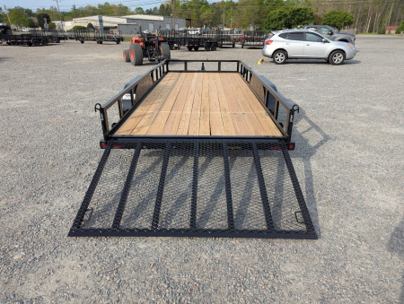 New 2026 Big Tex Trailers 16' 70PI Tandem Axle Pipe w/ 4' Fold In Gate Utility Trailer