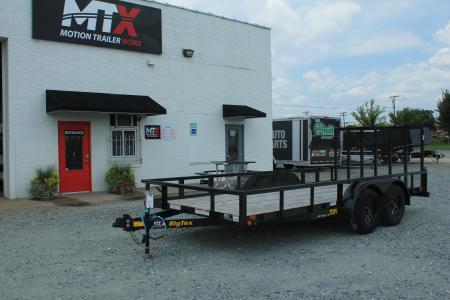 New 2026 Big Tex Trailers 16' 70PI Tandem Axle Pipe w/ 4' Fold In Gate Utility Trailer