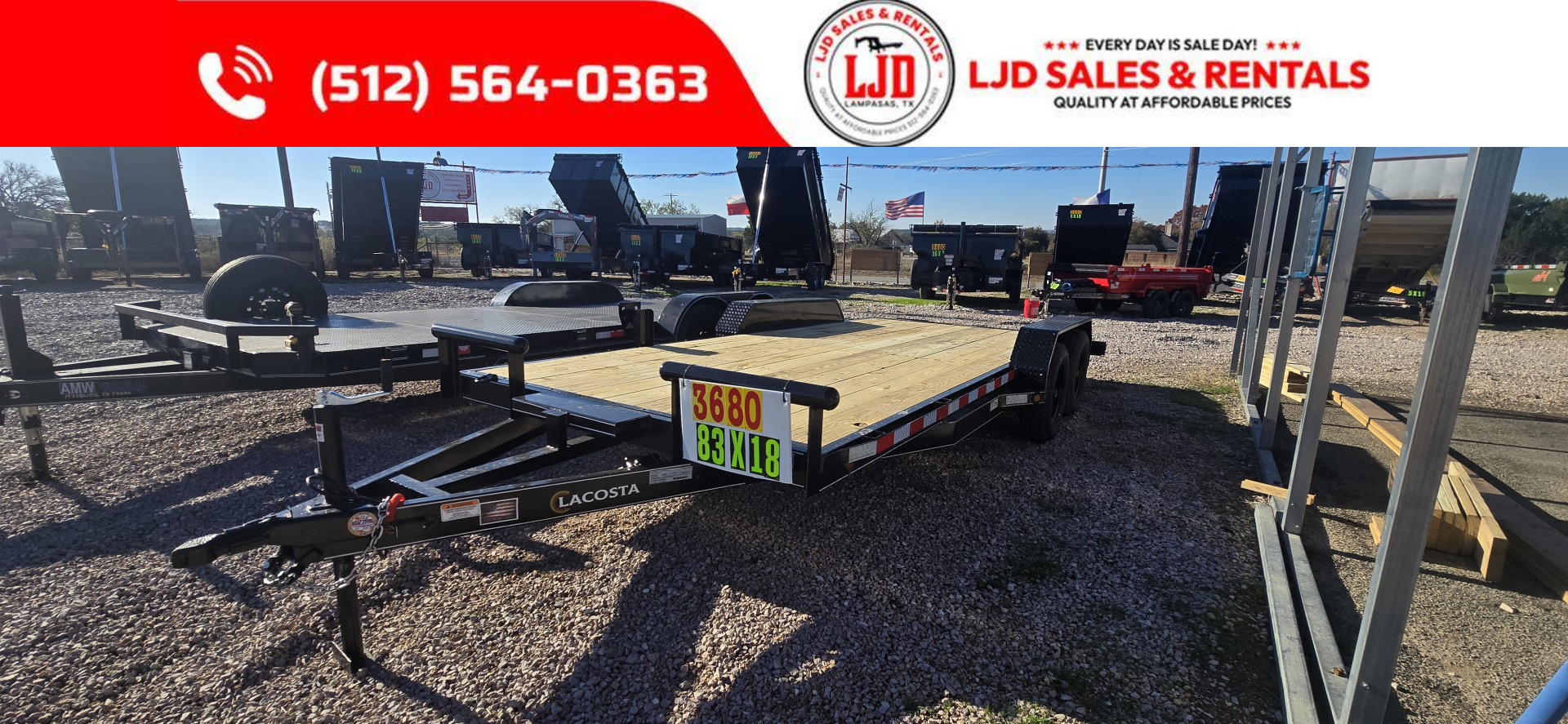 New 2026 Lacosta - 83" x 18' - Car Hauler