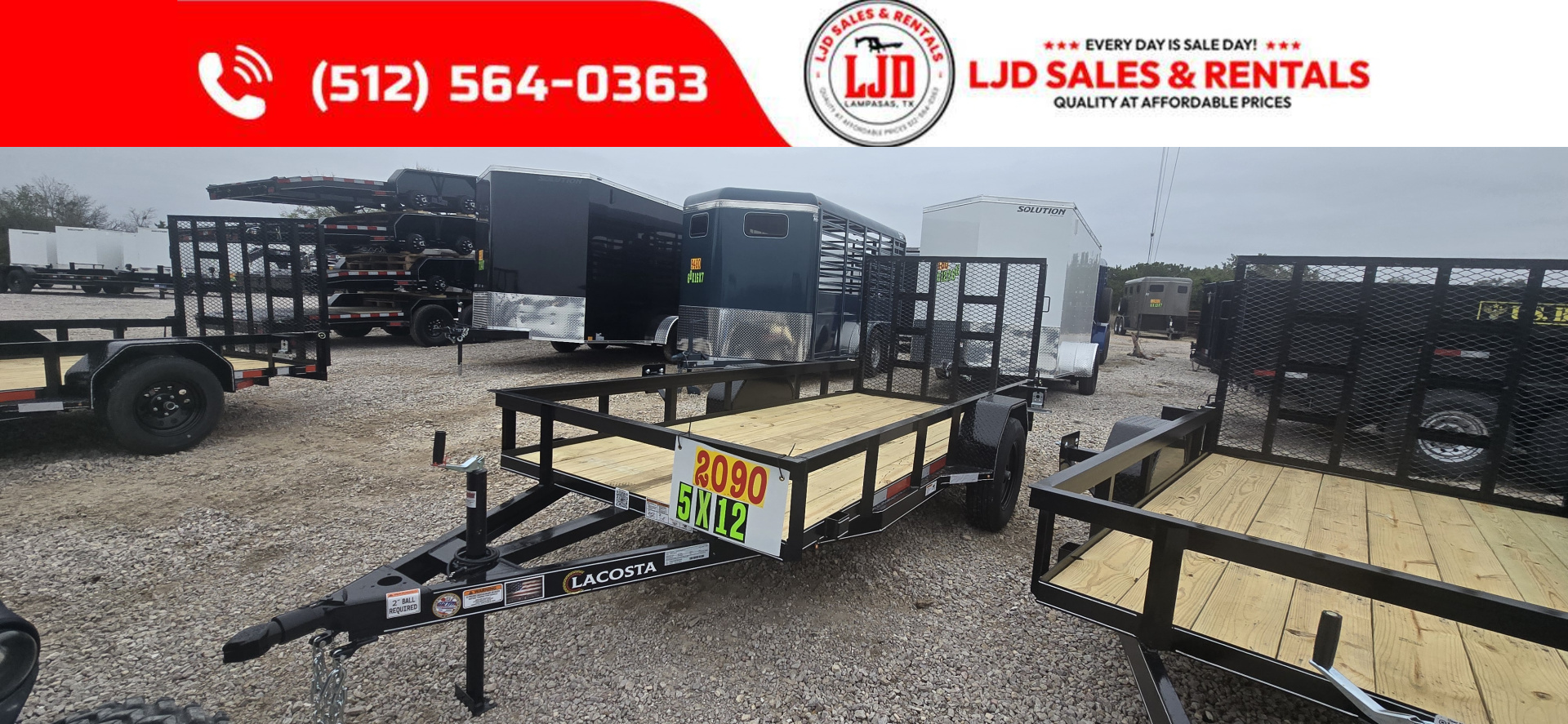New 2026 Lacosta Trailers - 5' x 12' - Utility Trailer
