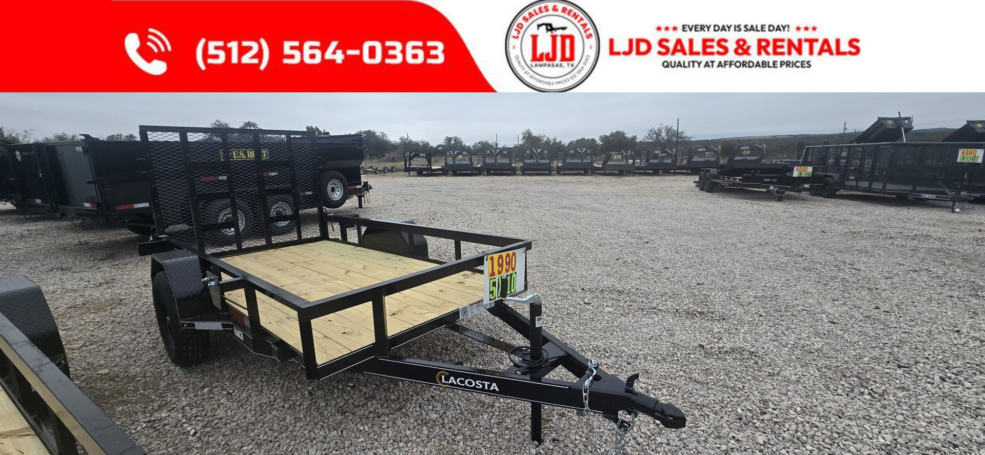 New 2026 Lacosta - 5' x 10' - Utility Trailer