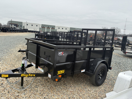 New 2026 Big Tex 5x8 30SV Single Axle Vanguard w/ 4' Spring Assist Gate and 2' Solid Sides Utility Trailer