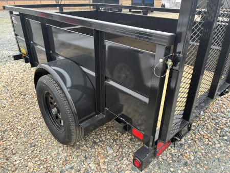 New 2026 Big Tex 5x8 30SV Single Axle Vanguard w/ 4' Spring Assist Gate and 2' Solid Sides Utility Trailer