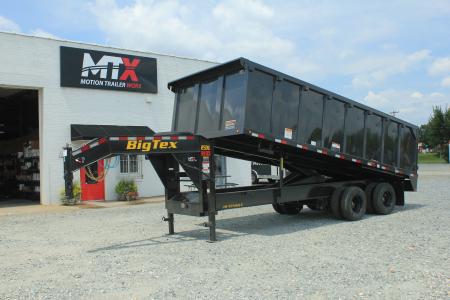 New 2026 Big Tex Trailers 8x20 25DU Tandem Dual Gooseneck w/ Ramps 25000 GVWR Dump Trailer