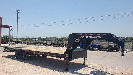 New 2026 PJ 102”x25’ Quest Gooseneck Flatbed w/ Singles – LQ
