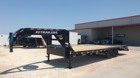 New 2026 PJ 102”x25’ Quest Gooseneck Flatbed w/ Singles – LQ