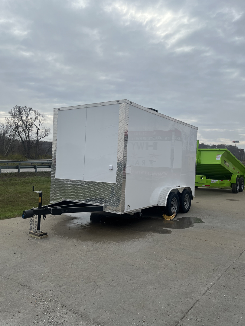 New 2026 Steel Pines Cargo 7x14 TA , 7' interior height, 35k axles, .080 polycore Concession