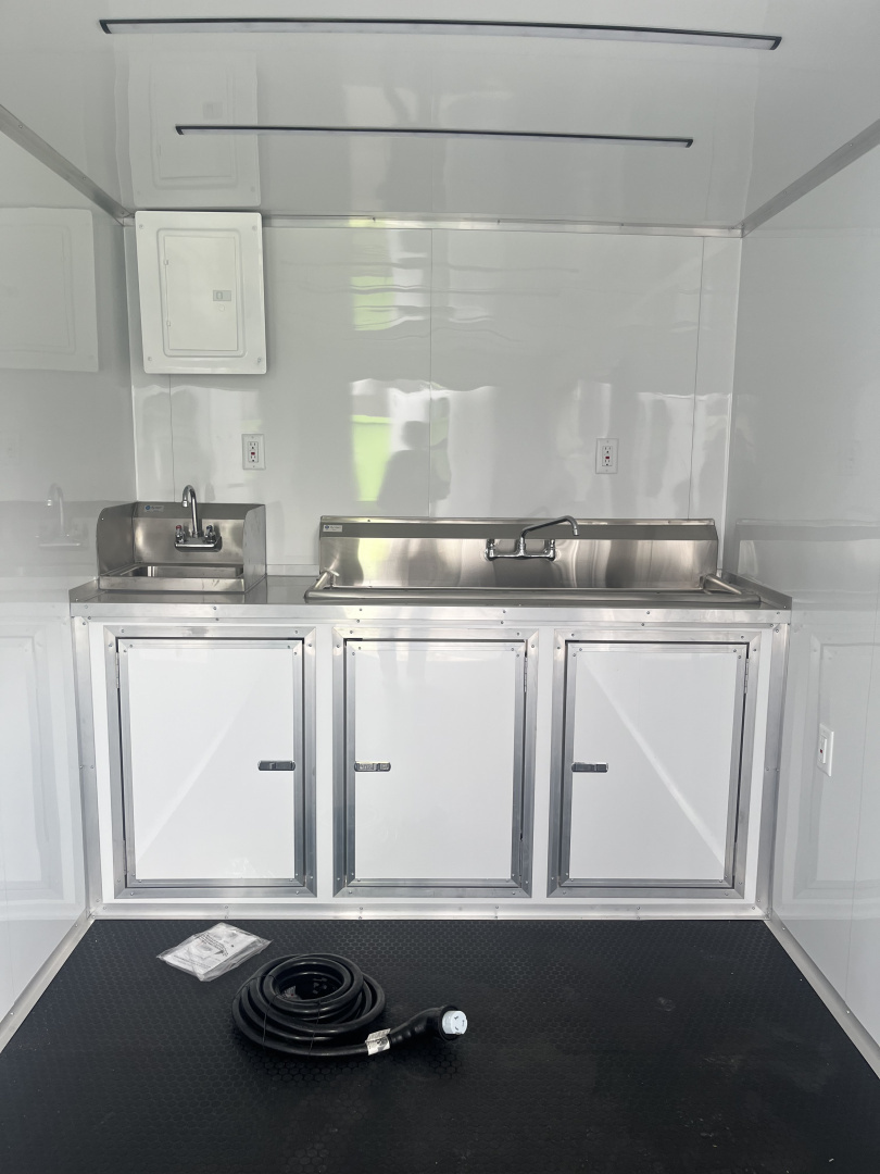 New 2026 Steel Pines Cargo 7x14 TA , 7' interior height, 35k axles, .080 polycore Concession