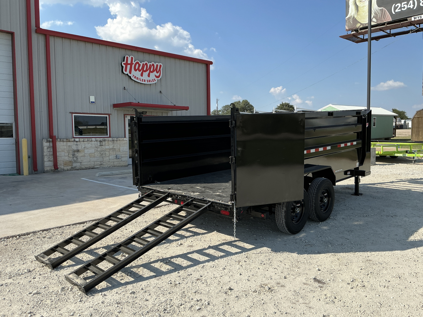 New 2026 PJ 83"x14' GN Tandem Axle Low Pro Telescopic Dump w/ 48" Sides – DT