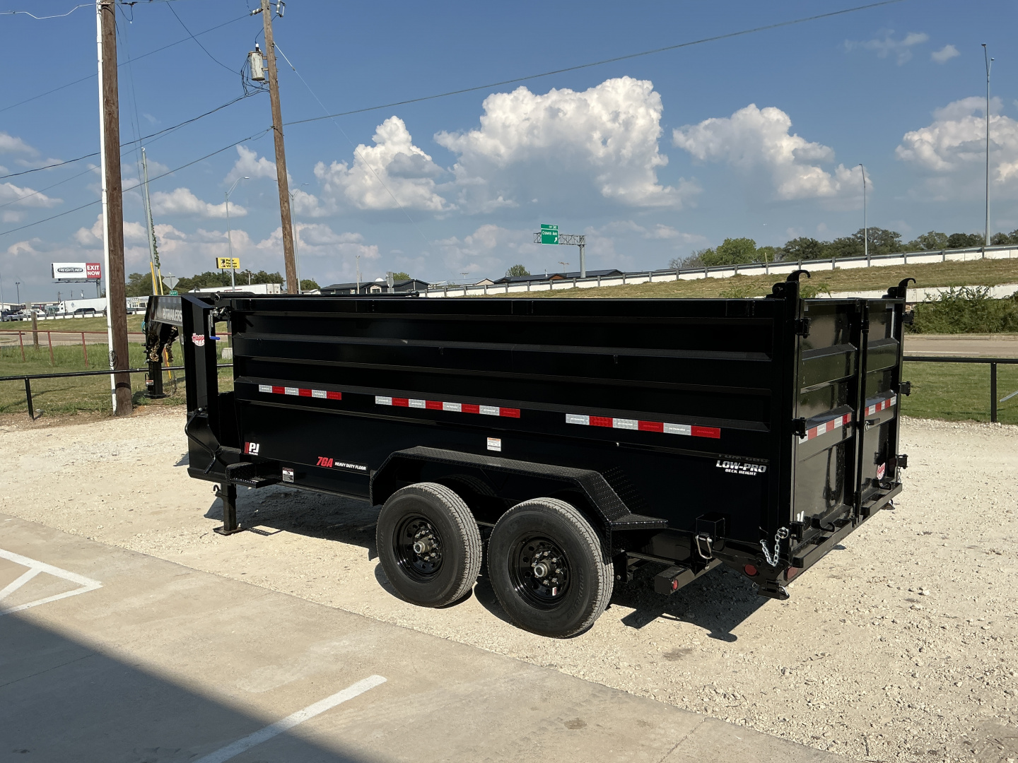 New 2026 PJ 83"x14' GN Tandem Axle Low Pro Telescopic Dump w/ 48" Sides – DT