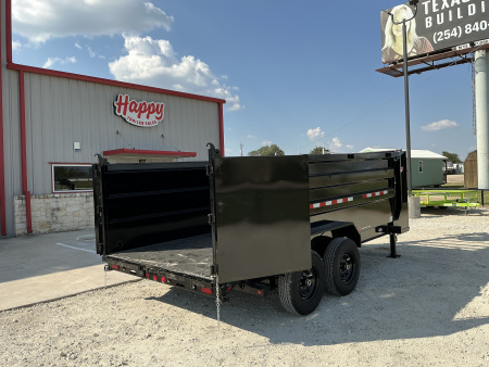 New 2026 PJ 83"x14' GN Tandem Axle Low Pro Telescopic Dump w/ 48" Sides – DT