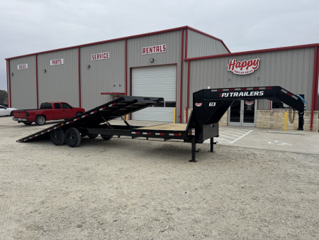 New 2025 PJ 102 x22' Deckover Hydraulic Tilt Trailer – T8