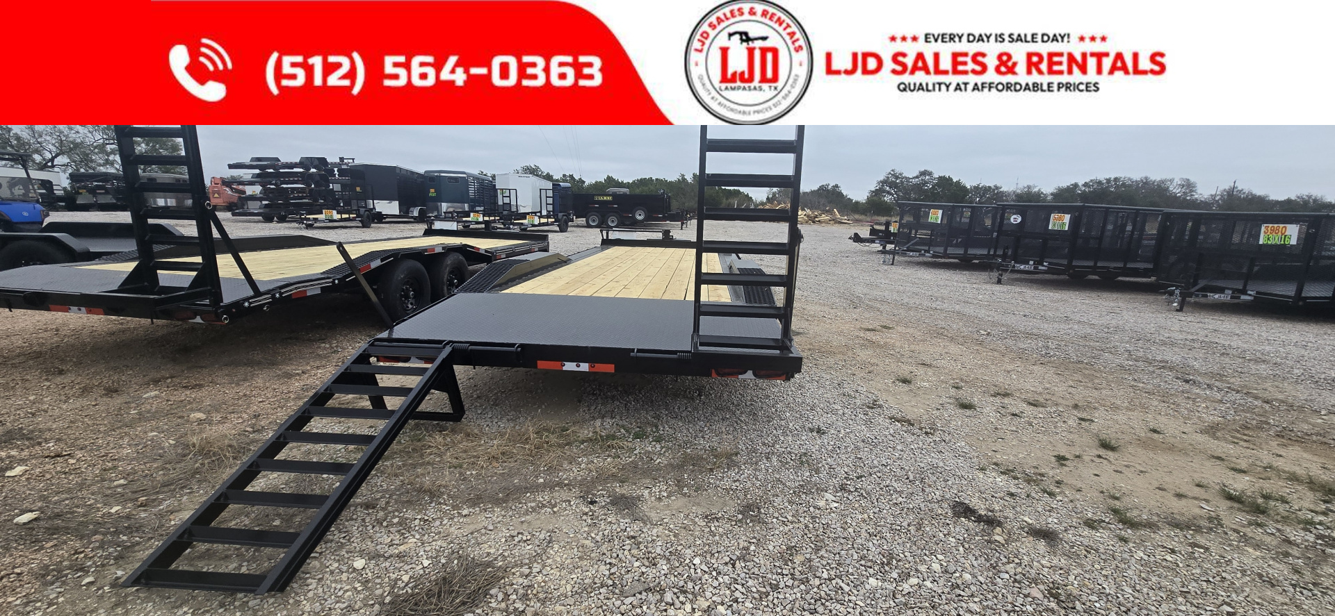 New 2026 Triple R - Drive Over Fender - 102" x 24' - Equipment Trailer