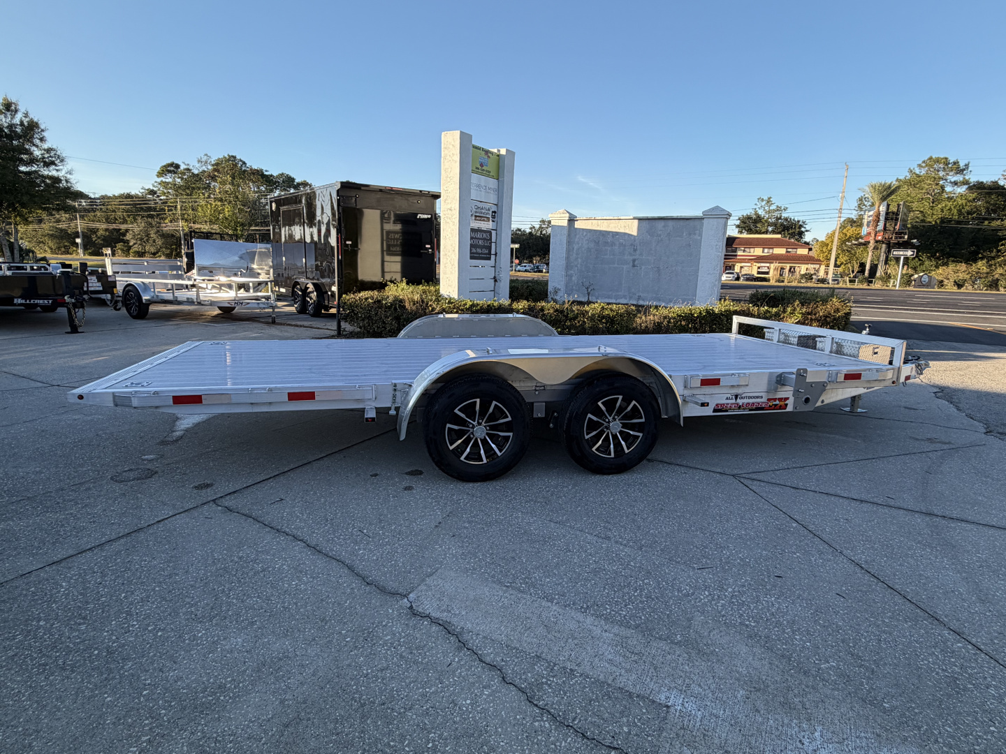 New 2026 H&H Trailers 7k 82x18 Aluminum Speedloader Car Hauler