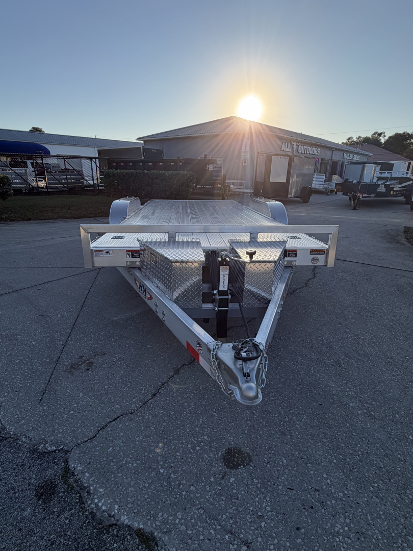 New 2026 H&H Trailers 7k 82x18 Aluminum Speedloader Car Hauler