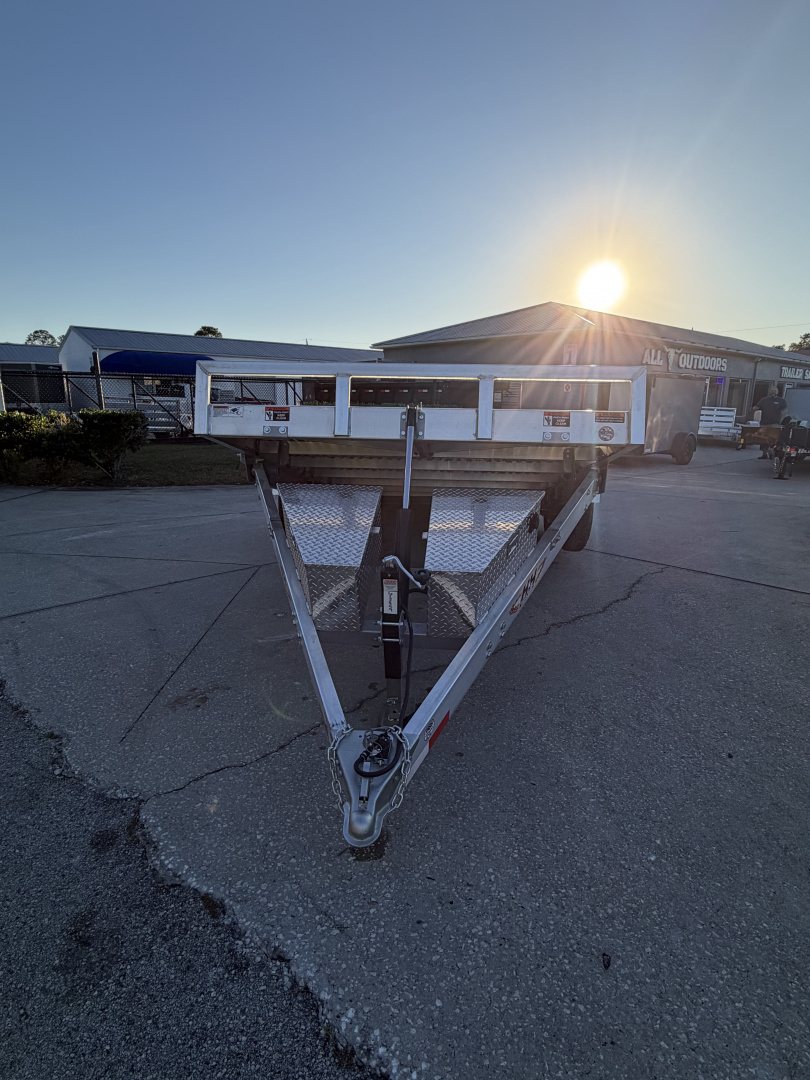 New 2026 H&H Trailers 7k 82x18 Aluminum Speedloader Car Hauler