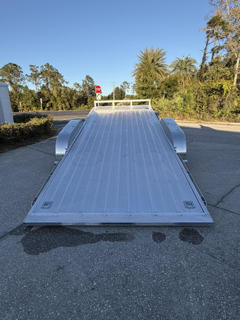 New 2026 H&H Trailers 7k 82x18 Aluminum Speedloader Car Hauler