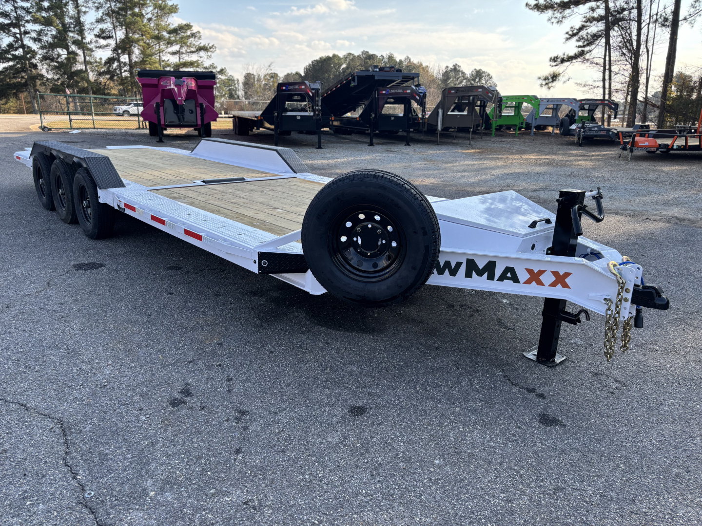 New 2026 RawMaxx G3X 102X26 BUMPER PULL GRAVITY TILT TRAILER RHINO LINED FENDERS 21K GVWR Tilt Trailer