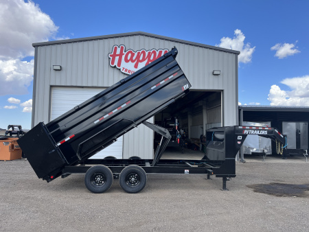 New 2026 PJ 83 x16' GN Tandem Axle Low Pro High Side Dump w/ 48  Sides – DM