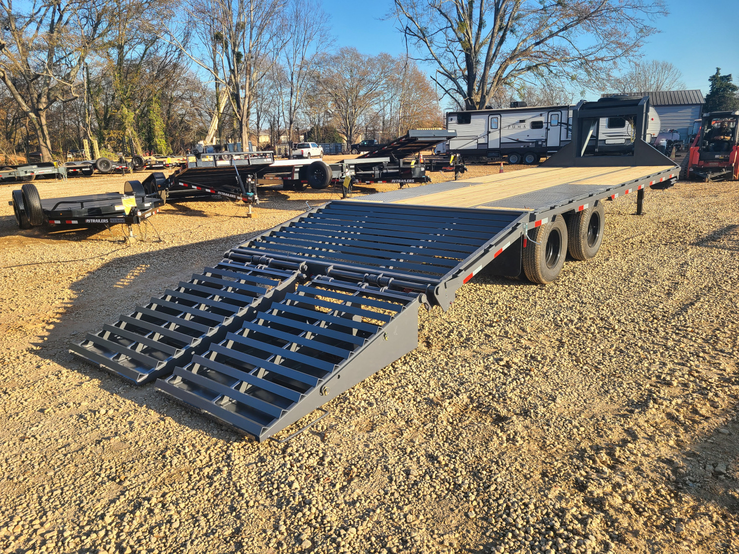 New 2026 Down 2 Earth Trailers 8.5x25 23.5K Deckover Equipment Trailer