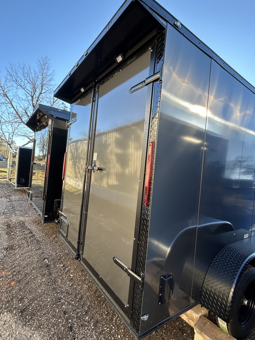 Seized Rear Trailer New 2026 Family Trailer 7x14 Tandem Axes Cargo / Enclosed Trailer ...