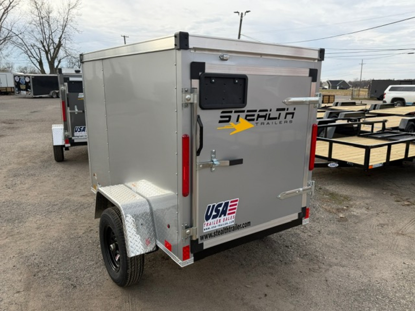 New 2026 4 x 6 Stealth Enclosed Trailer with Barn Door Cargo