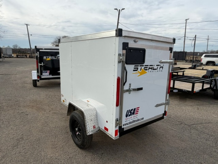 New 2026 4 x 6 Stealth Enclosed Trailer with Barn Door Cargo