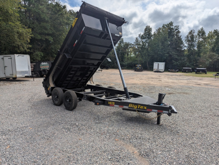 New 2026 Big Tex Trailers 7x14 NEW DESIGN 14TD Heavy Duty Telescopic 15400 GVWR w/ Slide-In Ramps Dump Trailer