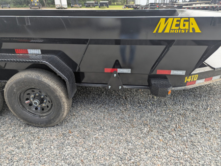 New 2026 Big Tex Trailers 7x14 NEW DESIGN 14TD Heavy Duty Telescopic 15400 GVWR w/ Slide-In Ramps Dump Trailer