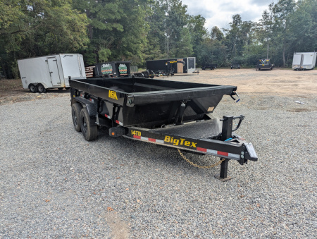 New 2026 Big Tex Trailers 7x14 NEW DESIGN 14TD Heavy Duty Telescopic 15400 GVWR w/ Slide-In Ramps Dump Trailer