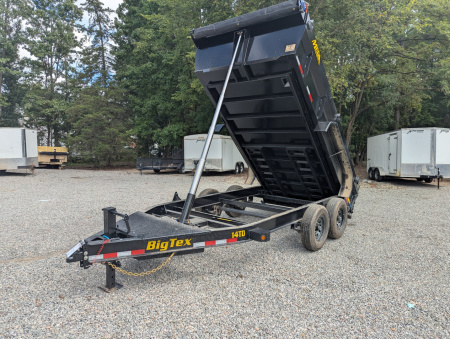 New 2026 Big Tex Trailers 7x14 NEW DESIGN 14TD Heavy Duty Telescopic 15400 GVWR w/ Slide-In Ramps Dump Trailer