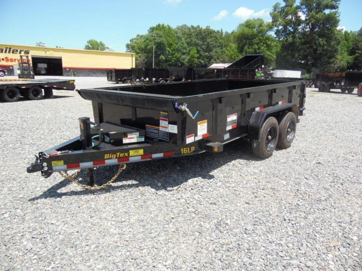 New 2026 Big Tex Trailers 7x14 16LP Heavy Duty Ultra Low Profile 17500 GVWR w/ Slide-In Ramps Dump Trailer