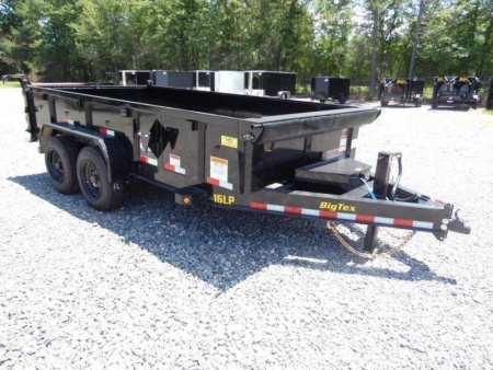 New 2026 Big Tex Trailers 7x14 16LP Heavy Duty Ultra Low Profile 17500 GVWR w/ Slide-In Ramps Dump Trailer
