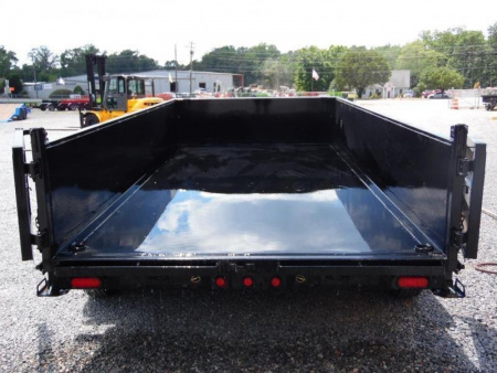 New 2026 Big Tex Trailers 7x14 16LP Heavy Duty Ultra Low Profile 17500 GVWR w/ Slide-In Ramps Dump Trailer