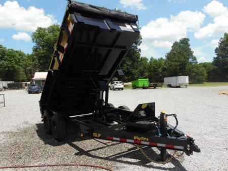 New 2026 Big Tex Trailers 7x14 16LP Heavy Duty Ultra Low Profile 17500 GVWR w/ Slide-In Ramps Dump Trailer
