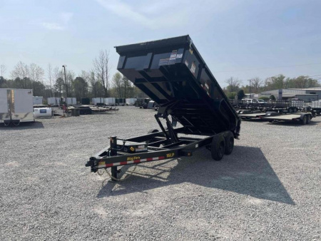 New 2026 Big Tex Trailers 7x16 16LP Heavy Duty Ultra Low Profile w/ Slide-In Ramps 17500 GVWR Dump Trailer