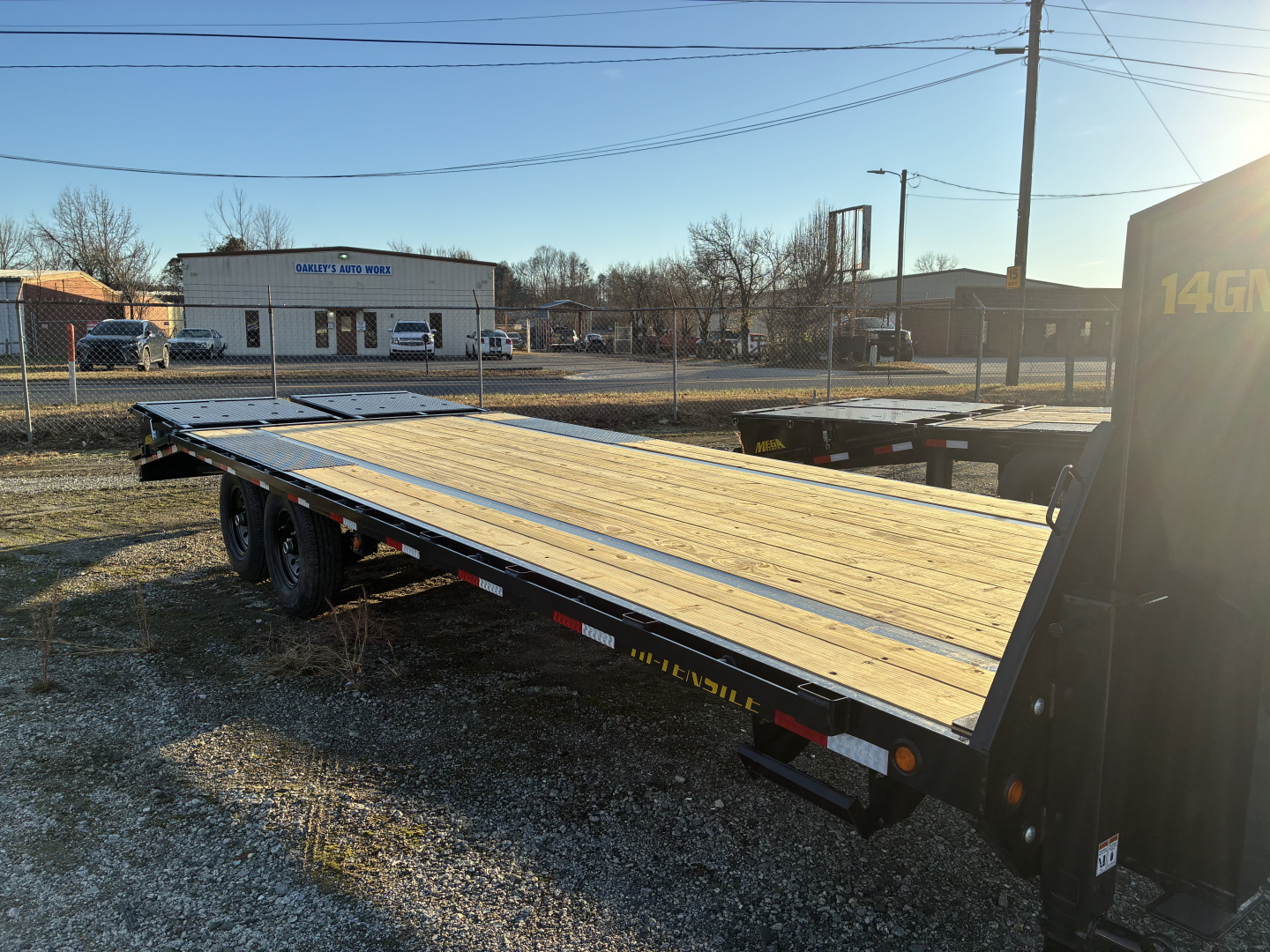 New 2026 Big Tex Trailers 20+5 14GN Single Wheel Tandem Gooseneck w/ Mega Ramps 15900 GVWR Flatbed Trailer