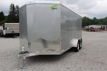 New 2026 NEO Trailers NAV 7' x 16' Aluminum Enclosed Cargo Trailer - RAMP DOOR - 6.5' INTERIOR HEIGHT - 7000# GVW