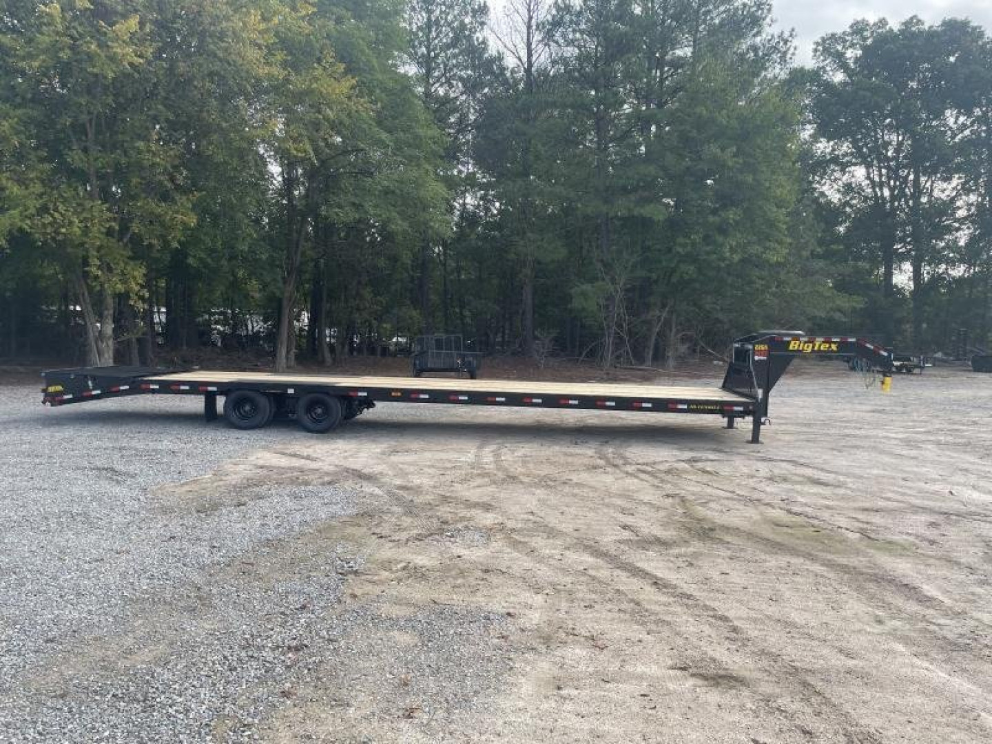 New 2026 Big Tex Trailers 35+5 22GN Tandem Dual Wheel Gooseneck w/ Mega Ramps 23900 GVWR Flatbed Trailer