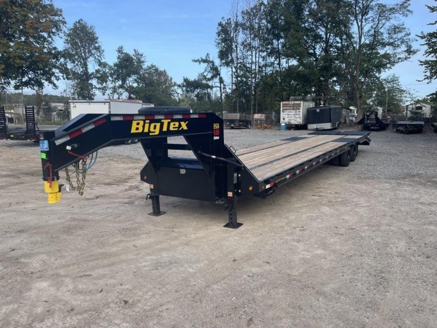 New 2026 Big Tex Trailers 35+5 22GN Tandem Dual Wheel Gooseneck w/ Mega Ramps 23900 GVWR Flatbed Trailer