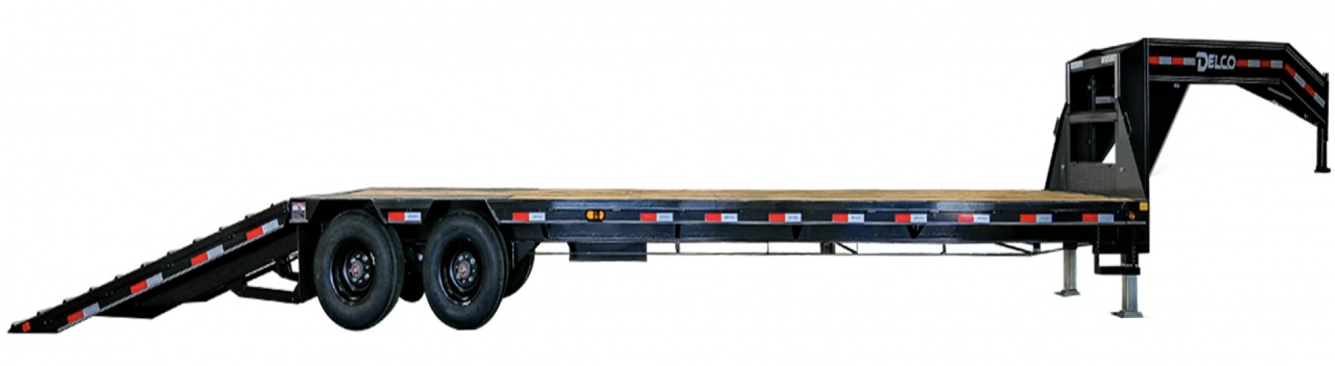 New 2026 Delco Trailers 32FT Delco FH-25.9K Low Pro Dual Tandem Hydraulic Dovetail Flatbed Trailer