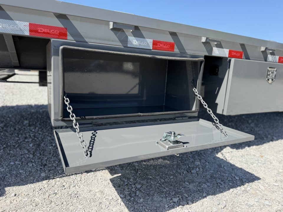 New 2026 Delco Trailers 32FT Delco FH-30K Low Pro Dual Tandem Hydraulic Dovetail Flatbed Trailer