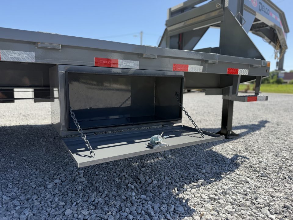 New 2026 Delco Trailers 32FT Delco FH-30K Low Pro Dual Tandem Hydraulic Dovetail Flatbed Trailer