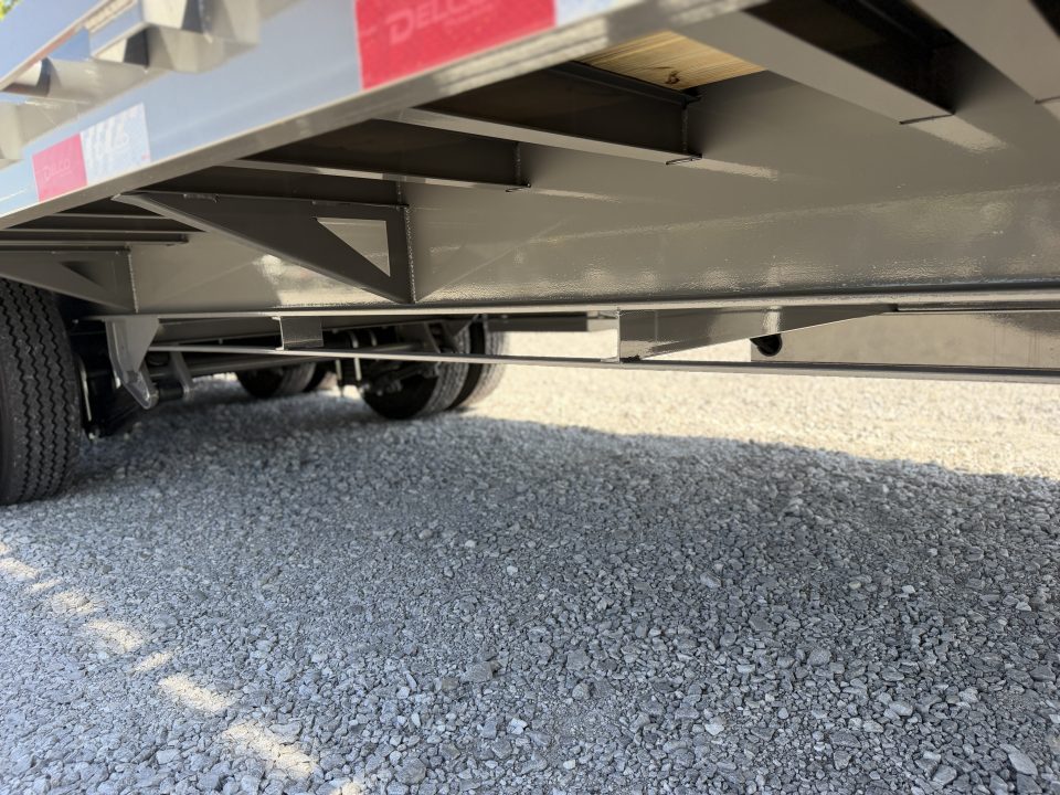 New 2026 Delco Trailers 32FT Delco FH-30K Low Pro Dual Tandem Hydraulic Dovetail Flatbed Trailer