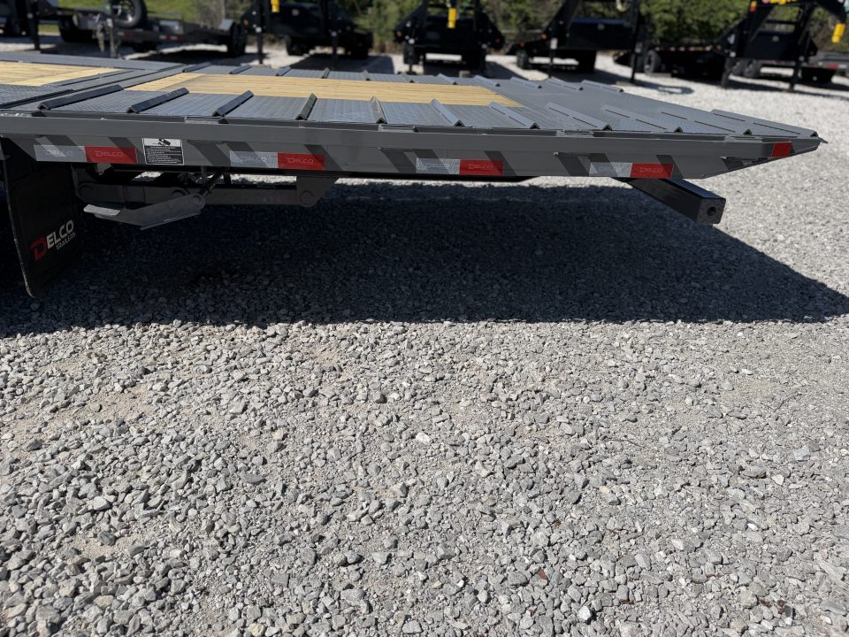 New 2026 Delco Trailers 32FT Delco FH-30K Low Pro Dual Tandem Hydraulic Dovetail Flatbed Trailer