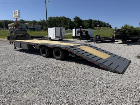 New 2026 Delco Trailers 32FT Delco FH-30K Low Pro Dual Tandem Hydraulic Dovetail Flatbed Trailer