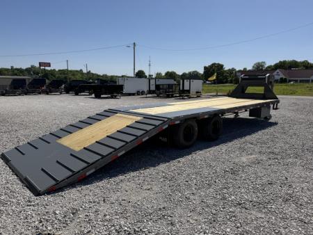 New 2026 Delco Trailers 32FT Delco FH-30K Low Pro Dual Tandem Hydraulic Dovetail Flatbed Trailer