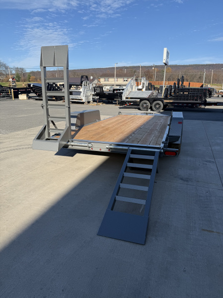 New 2026 BWISE 82x16' 10K Equipment Trailer - HAMMERTONE GRAY