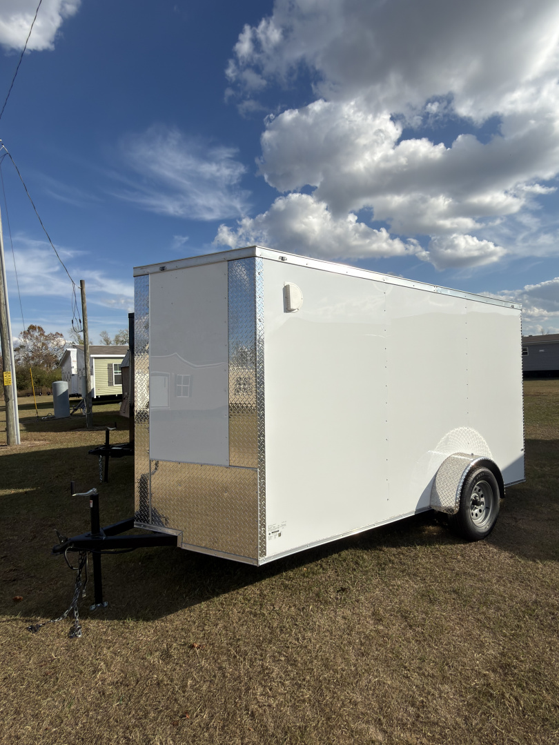 New 2026 J&C Suppliers 6x12SA .080 PolyCor Barlock 6'6" Tall Cargo / Enclosed Trailer