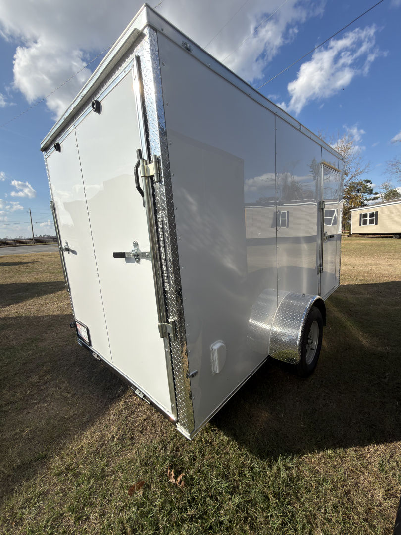 New 2026 J&C Suppliers 6x12SA .080 PolyCor Barlock 6'6" Tall Cargo / Enclosed Trailer